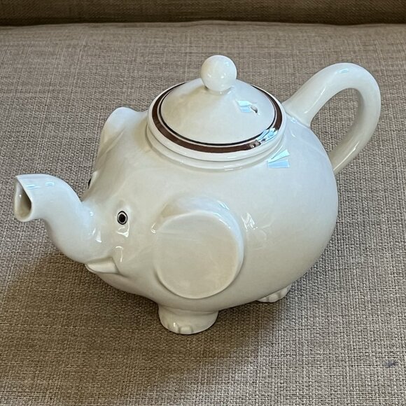 Fitz And Floyd Vtg Elephant Teapot Ceramic 1976 Japan 16oz - Picture 1 of 14